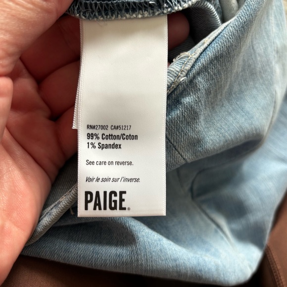 PAIGE NWT CHRISTY UTILITY Light Blue Denim Jumpsuit Size 8 Trendy Comfy Casual - Picture 4 of 7